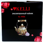 Чайник эмалированный с ситом Kelli KL-4466
