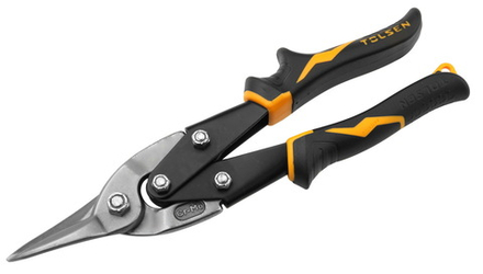 30024 TOLSEN Industrial Ножницы по металлу удлиненные 300мм прямые двухкомп.рукоятки