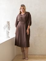 Платье 1360 черно-коричневый Novita (Акция)