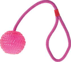 Flamingo Игрушка "Мяч на верёвке" ф 6,5см/38см, прочная термопластичная резина