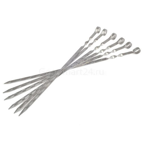 Шампур нерж. кольцо узор 450х12х3 мм. без дер ручки