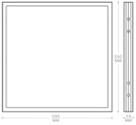 Светильник LED-панель 48Вт 4000К призма IP40 595х595х19мм AL2115 Feron