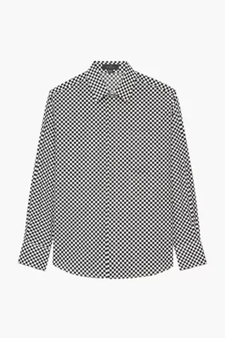 ZARA X STEFANO PILATI  РУБАШКА В КЛЕТКУ, ЧЕРНЫЙ/БЕЛЫЙ