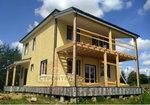 Строительство двухэтажного дома из блоков 210 м2
