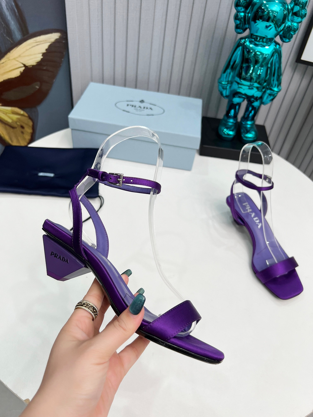 Prada Satin Sandals