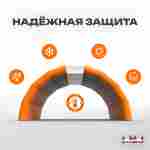 Пневмокаркасный ангар «Рубеж 3» 20×10×5,4 м — из ПВХ для ремонта и хранения техники