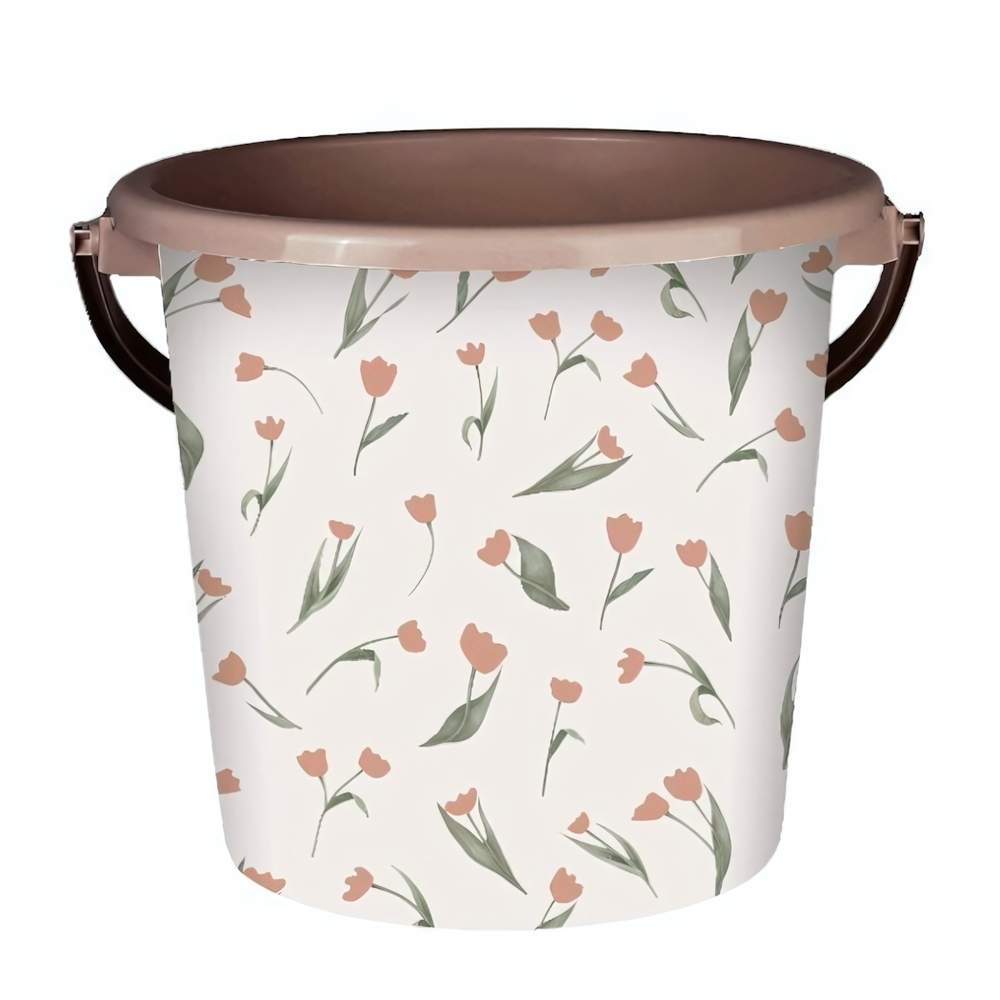 Ведро пластиковое 10л. "Сиеста" Цв. Тюльпан фраппе