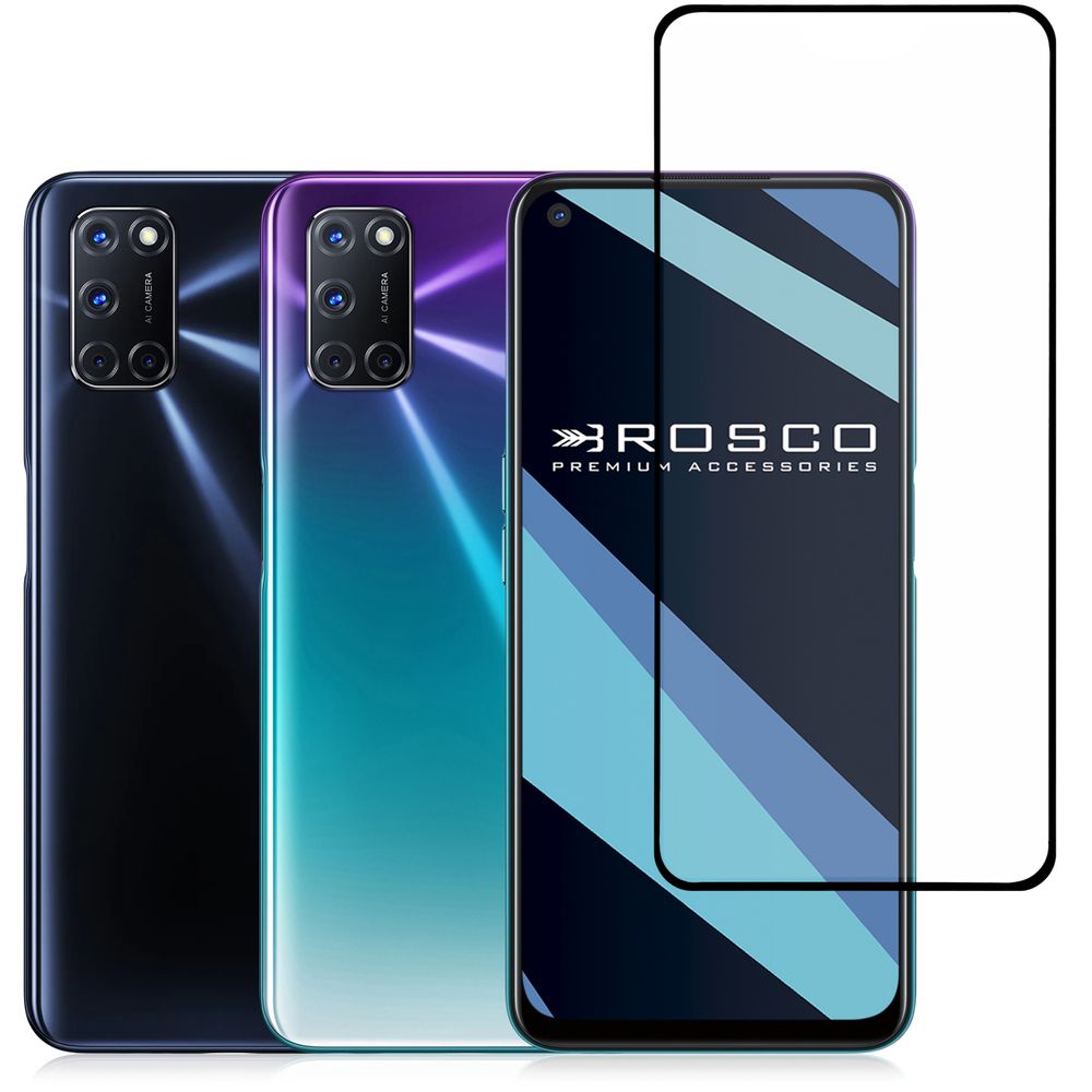 Защитное стекло ROSCO для OPPO A5 2020;OPPO A9 2020;OPPO A31;OPPO A15;OPPO A15s;OPPO A16 оптом (арт. OPPO-A5/A9(20)-FSP-GLASS-BLACK)