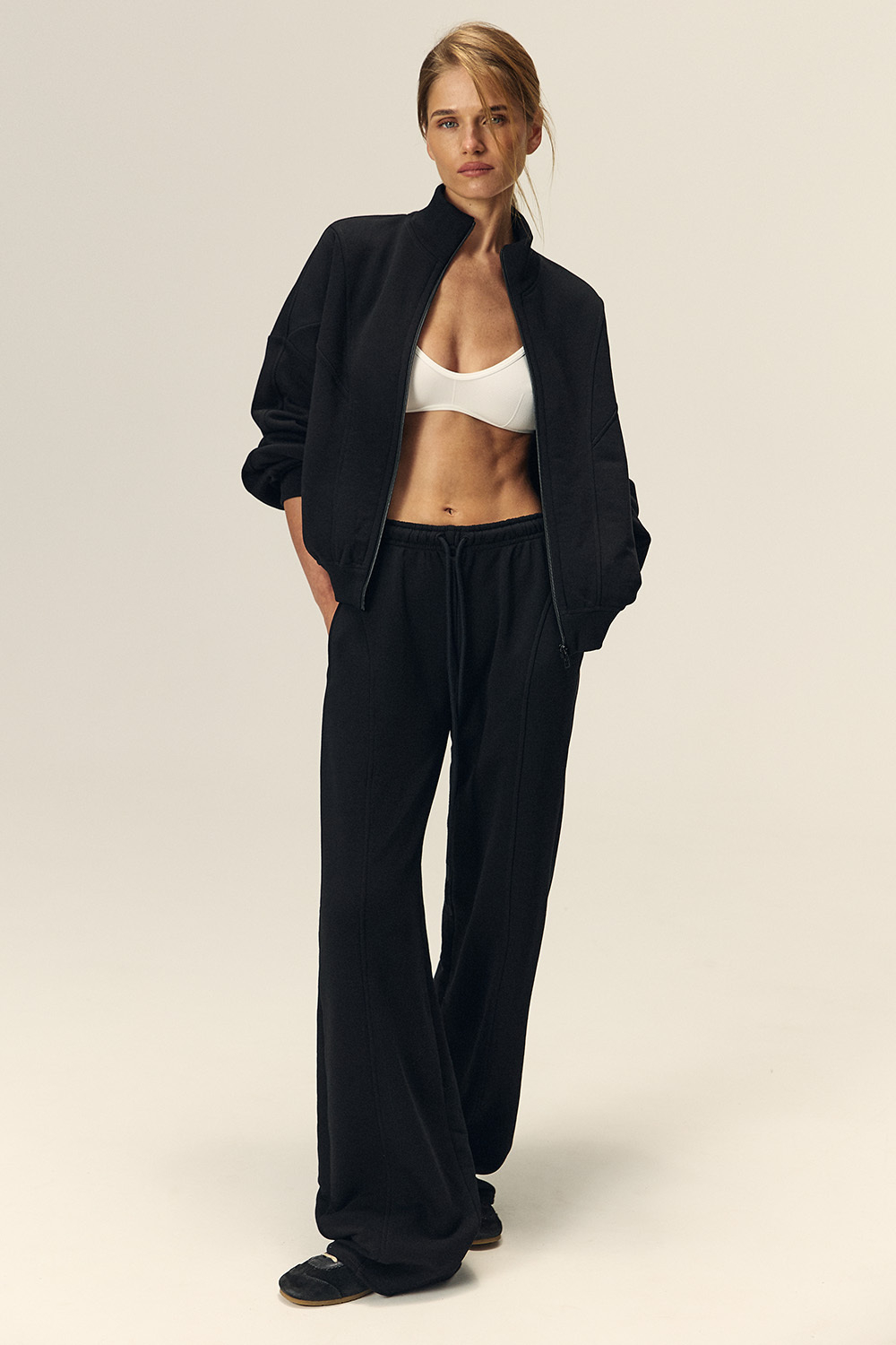 Штаны с рельефными швами Чёрный