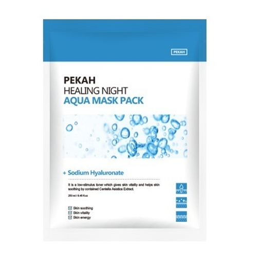 Вечерняя восстанавливающая увлажняющая тканевая маска с Гиалуроновой Кислотой Pekah Healing Night Aqua Mask Pack 5шт