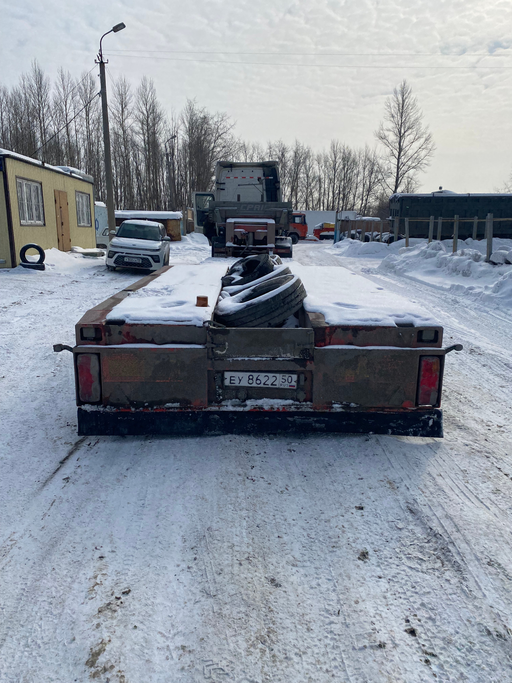 Спецприцеп 9942* Полуприцеп тяжеловоз 3 оси 9942D3 (Раздвижной)
