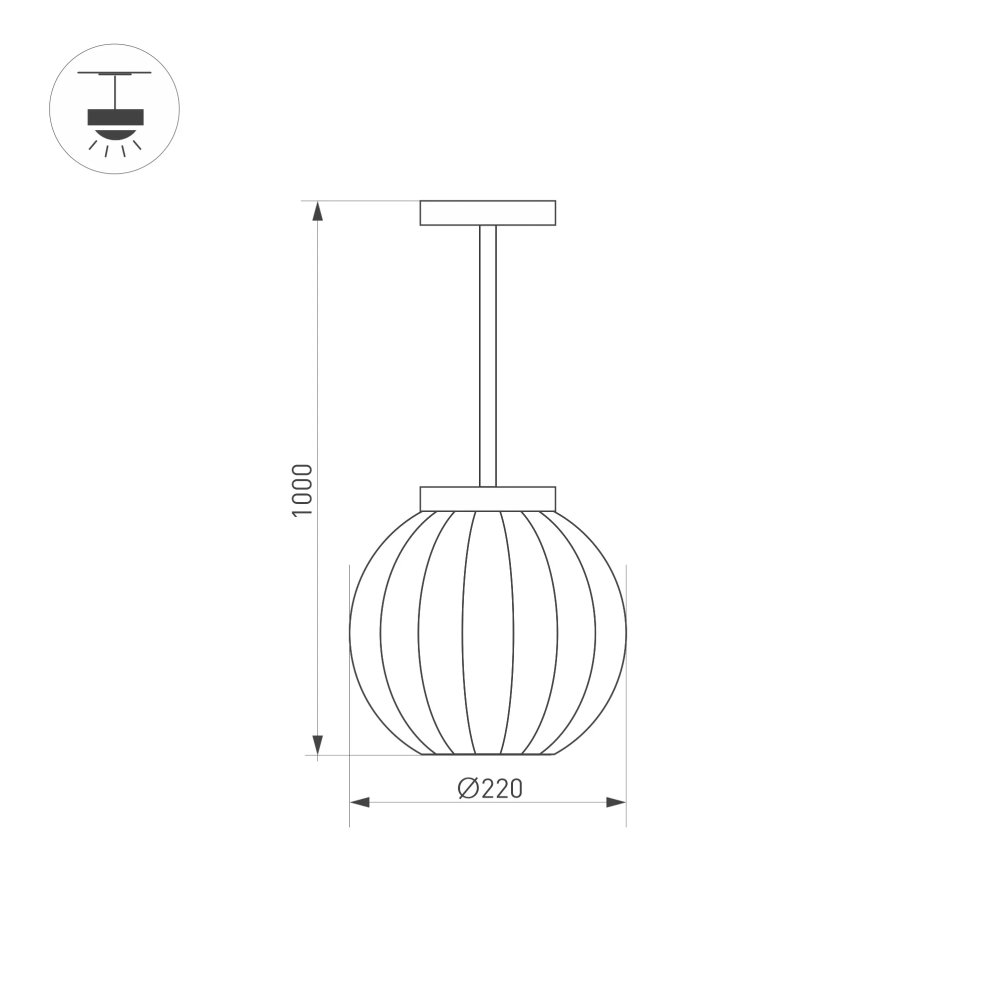 Светильник LGD-PEARL-HANG-7W Warm3000 (GR, 164 deg, 230V) (Arlight, IP65 Металл, 3 года) 030004(1)