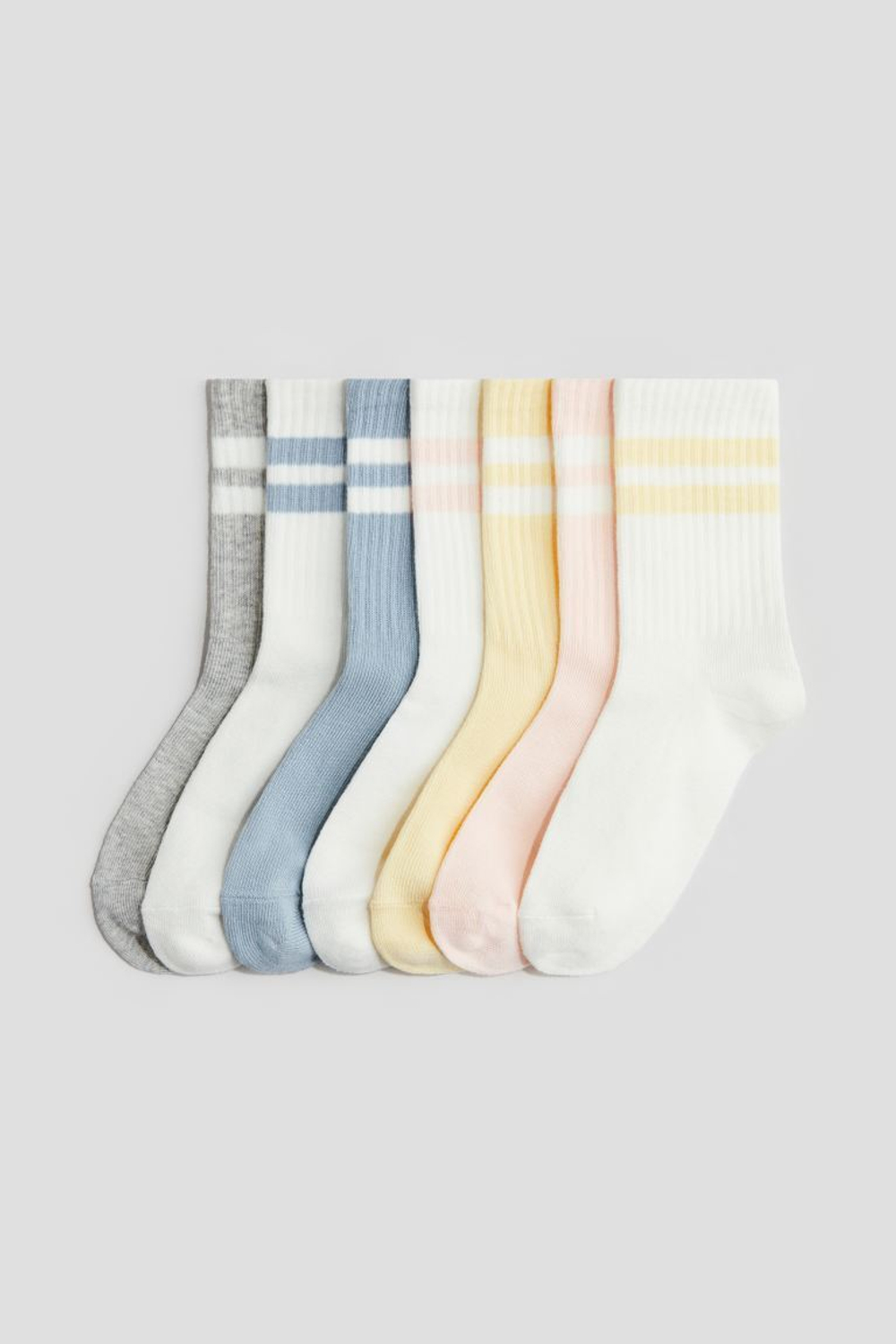 H&M Набор из семи пар носков, желтый