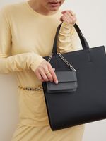 ШОППЕР БОЛЬШОЙ ЧЕРНЫЙ|ГРАФИТ|Т.КОРИЧНЕВЫЙ