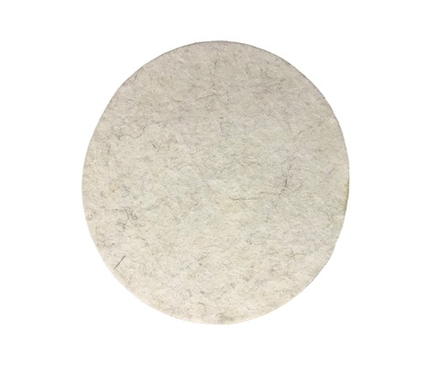 Круг шерстяной белый на липе 180мм