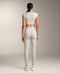 OYSHO Легинсы Compressive светоотражающие с высокой посадкой и длиной до щиколотки, cеро-коричневый