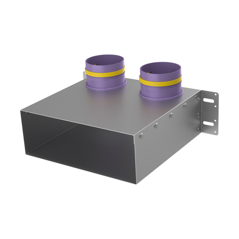 Присоединительная коробка напольная VPF 300×100/90×2 на 2 выхода