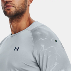 Мужское теннисное поло Under Armour Rush Emboss T-Shirt Men - Light Blue