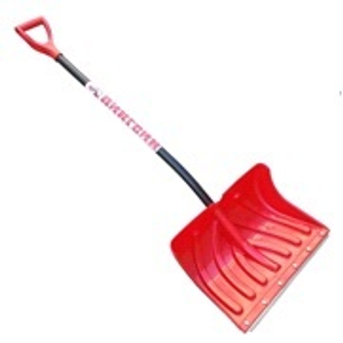 Лопата снеговая пласт. со съемным чер  505*350 ''SnowПИНГВИН'' мор. с ал.чер с V руч., с ал. пл.