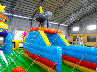 Коммерческий батут "Космические зверята" 14*7*6 м