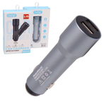 Автомобильный адаптер питания FAST WKN-202 3.4A 2USB, без упаковки (серый) для русских авто
