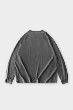 Лонгслив SHMOT "BLANK" GARMENT DYE Серый