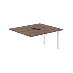 PR.212.DM.O59.WH / Секция раб. станции 2800х1238х750 / профиль: 59х59 белый; столешница: дуб модена