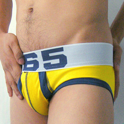 Мужские трусы хипсы 4+ Private Important Zone 365  Yellow Hipster
