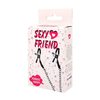 Зажимы на соски с серебристой цепочкой Bior Toys Sexy Friend SF-70140