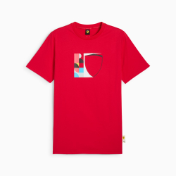 PUMA X SCUDERIA FERRARI МУЖСКАЯ ФУТБОЛКА С ПРИНТОМ HP RACE BIG SHIELD, КРАСНЫЙ