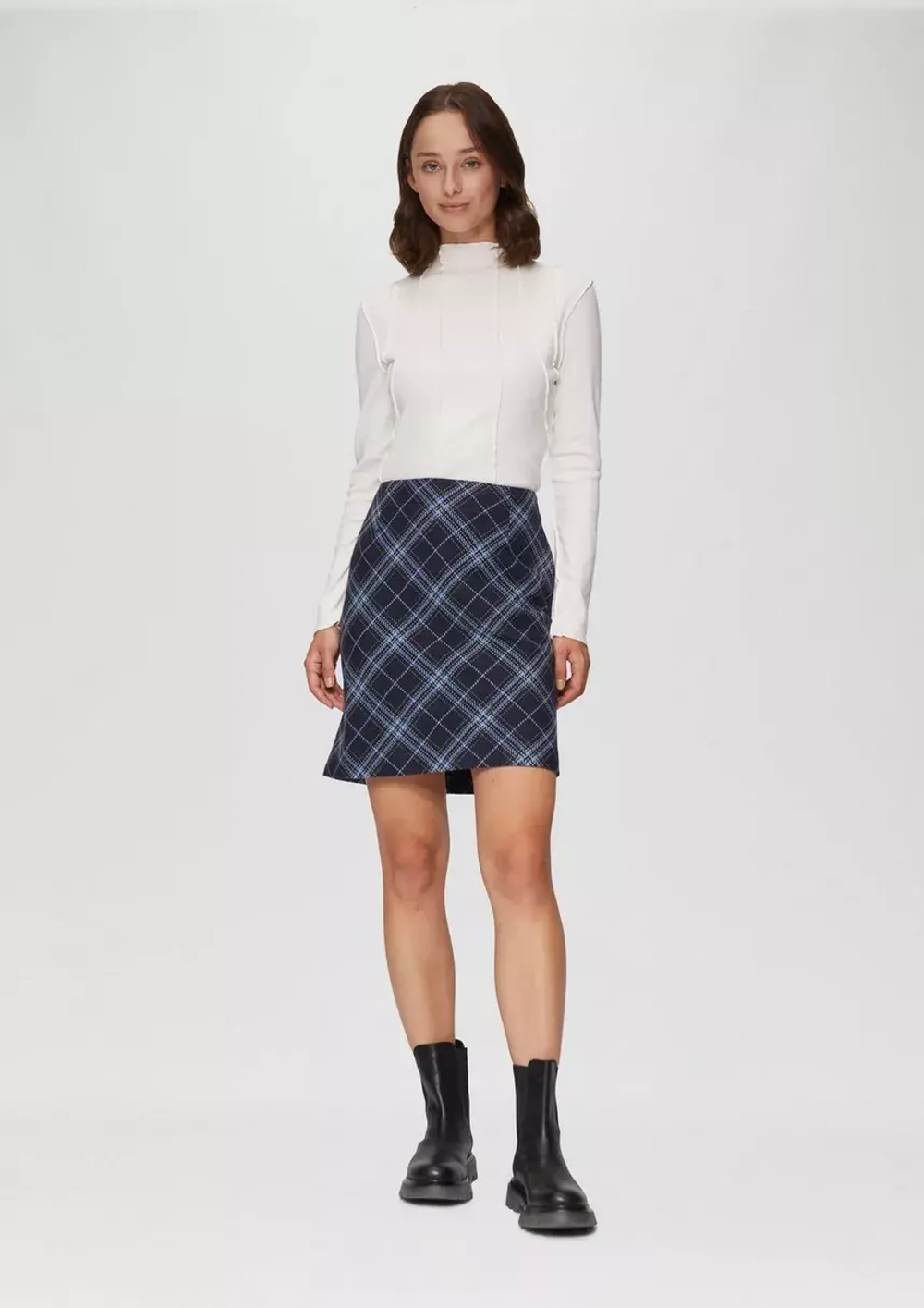Tweed Юбка в клетку s.Oliver