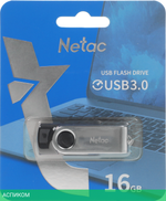 USB Flash-накопитель Netac NT03U505N-016G-30BK Black/Silver