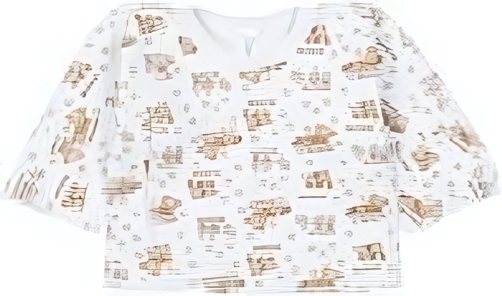 Распашонка д/новорожд. р.56-62 T02IR-0/1 белый, звери (Такро)