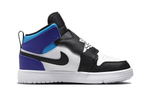 Middle-aged children's Jordan Air Jordan 1 trendy and comfortable all-match non-slip shock absorption middle-top children's sneakers black, white and blue