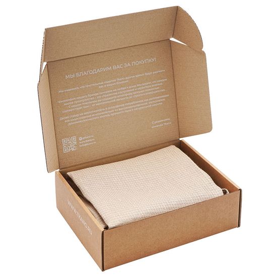 Набор из двух вафельных полотенец изо льна бежевого цвета из коллекции essential, 50х70 см