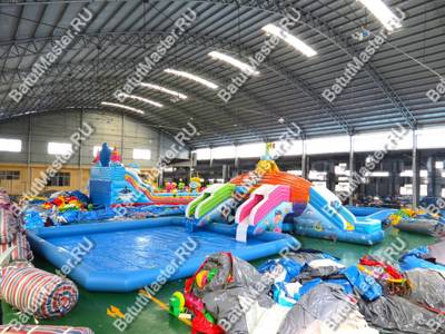 Надувной назменый аквапарк «Субмарина», 20*12*5 м