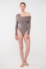 ТОП-БОДИ НА ОДНО ПЛЕЧО, СЕРЫЙ