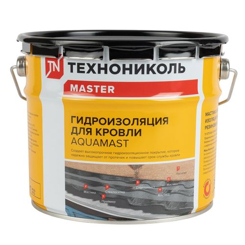 Мастика битумно-резиновая AquaMast Кровля 3 кг
