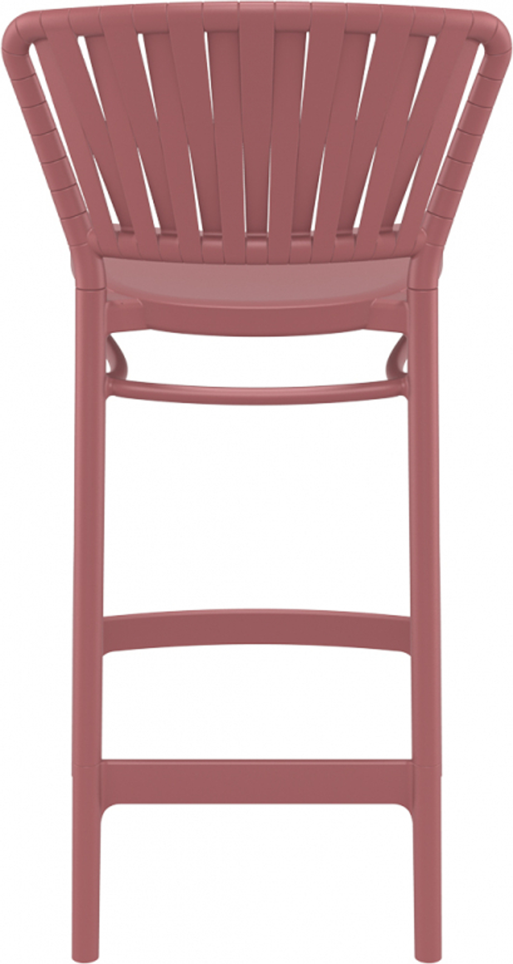 Стул пластиковый полубарный Siesta Contract Portofino, марсала