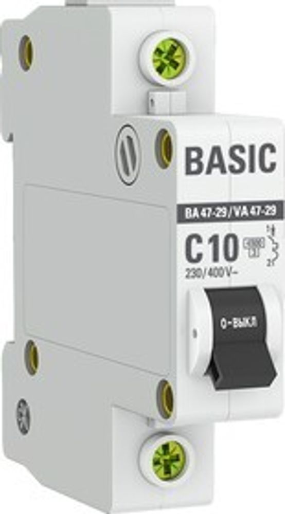Выключатель автомат модульный 1п С 10А Basic EKF