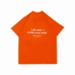 Футболка AFK by Scrrreen Life vest under your seat Оранжевая