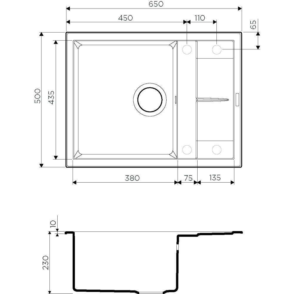 Кухонная мойка Omoikiri Sumi 65-DC