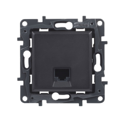Информационная розетка одинарная Niloe Step RJ45 Кат.6 UTP Чёрный