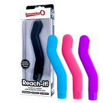 Изогнутый вибратор Reach It Charged Vibe - 17 см. (Цвет: разноцветный)