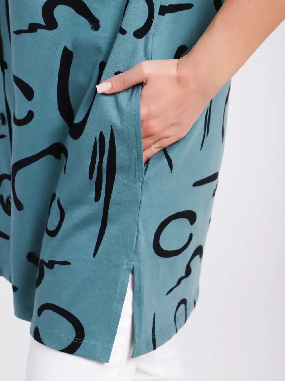 Туника-рубашка хлопок большие размеры