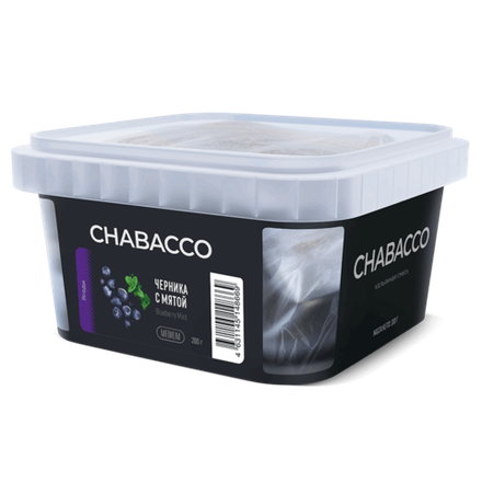 Бестабачная смесь для кальяна Chabacco Medium Blueberry Mint (Черника с Мятой) 200 гр.