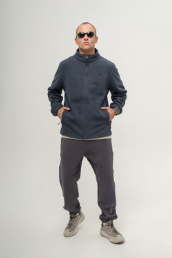 Толстовка KUL'TURA "ZIP FLEECE" Темно-серый