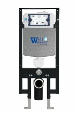 Унитаз подвесной WeltWasser AMBERG 497 + MERZBACH 043 GL-BL + AMBERG RD MT-CR черный глянцевый, безободковый, с крышкой микролифт, слив-торнадо, с инсталляцией и кнопкой хром матовый