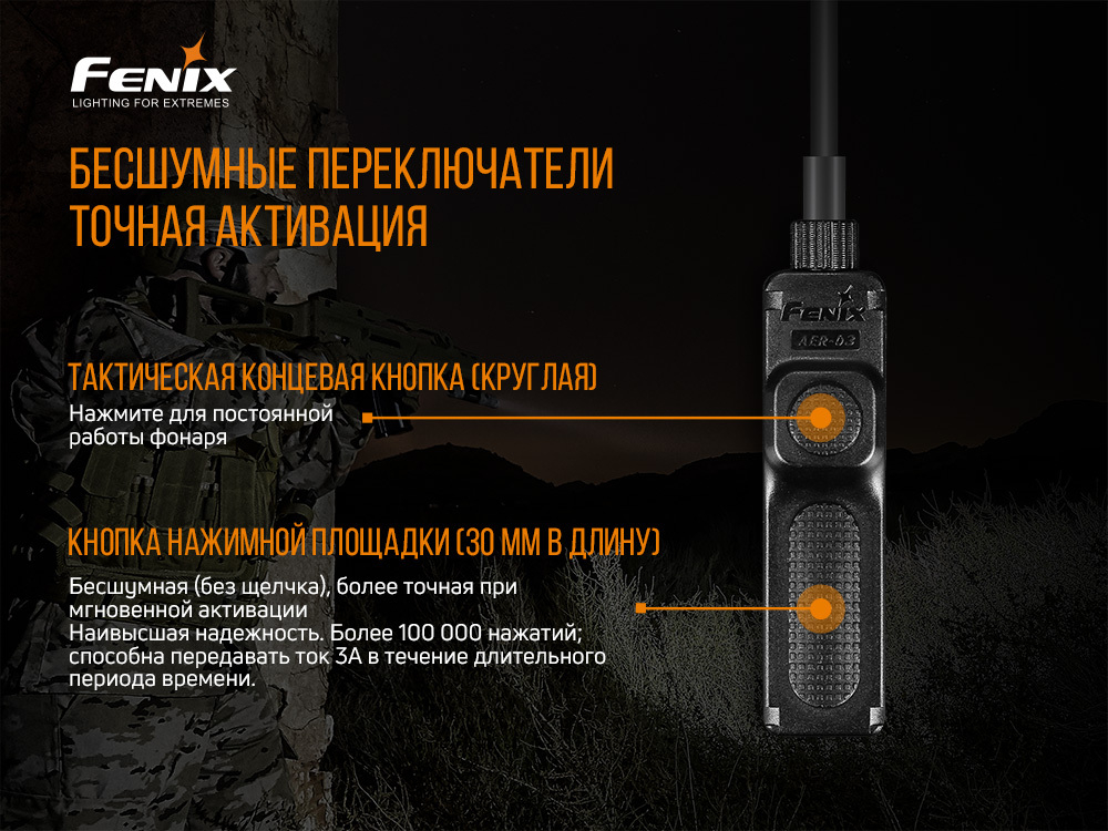 Выносная тактическая кнопка Fenix AER-03 V2.0, AER-03V20