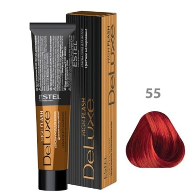 55 Краска-уход De Luxe, красный (High Flash)